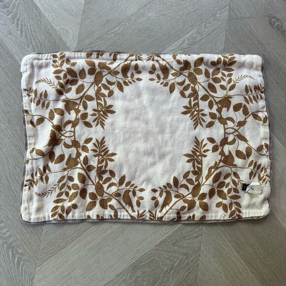 Dwell Studio 100% Linen Placemat Leaf Botanical Cream Ivory Brown Taupe - Picture 4 of 7